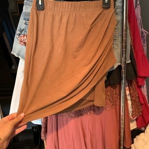 Brown soft skirt